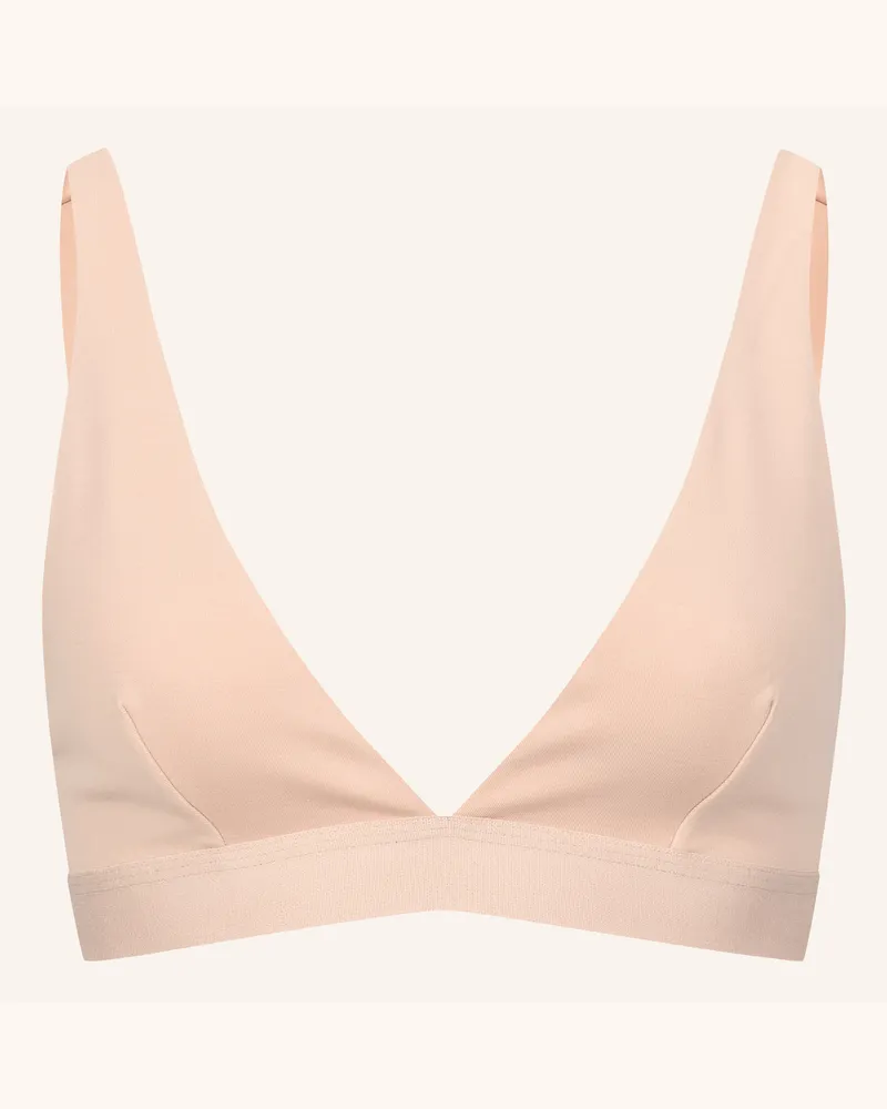 Ehrlich Textil Casual Cotton Bügelloser Plunge Bh Mittlerer Halt Aus Bio-Baumwolle - Verstellbare Träger braun Rosa