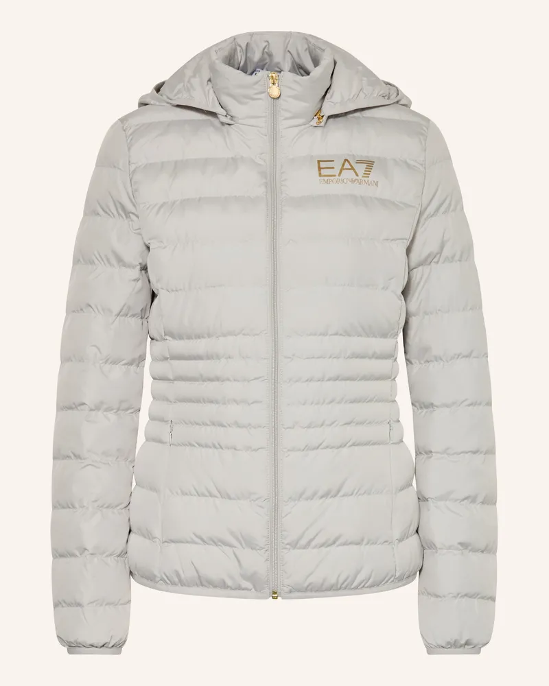 EA7 Steppjacke Mit Abnehmbarer Kapuze grau Hellgrau