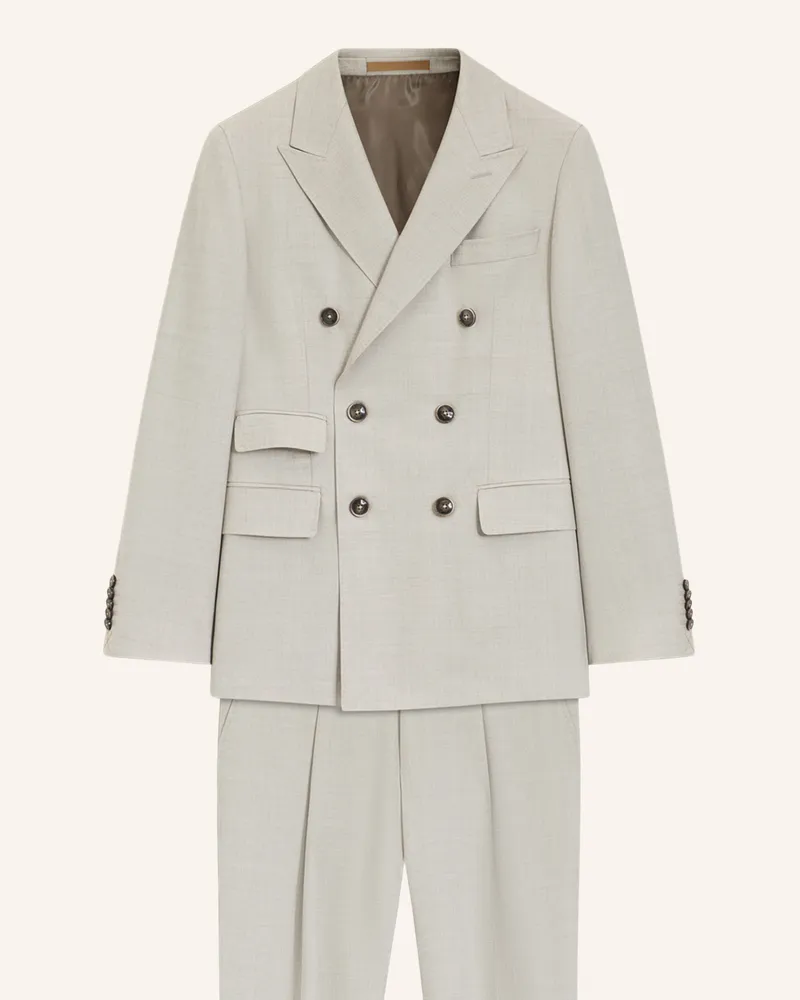 HUGO BOSS Business Anzug L-Heston-2pcs-Db-252 Slim Fit gruen Khaki