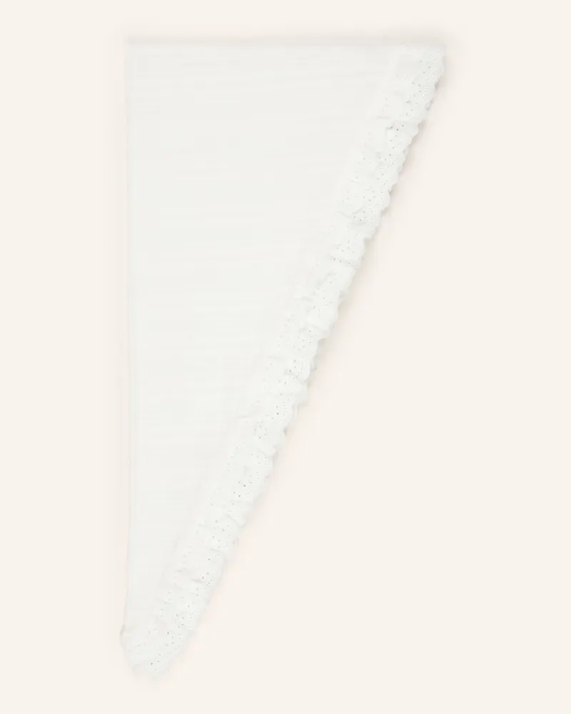 OH APRIL Dreieckstuch Elvie Mit Lochspitze weiss Weiss