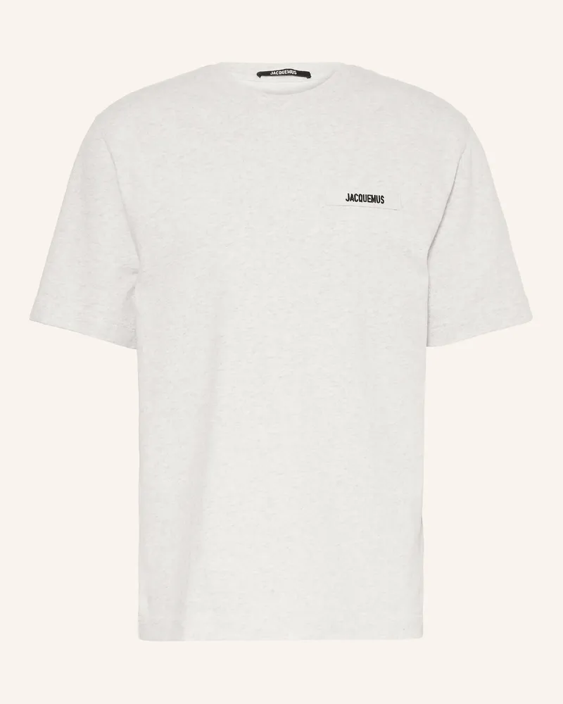 Jacquemus T-Shirt Le Tshirt Gros Grain grau Hellgrau