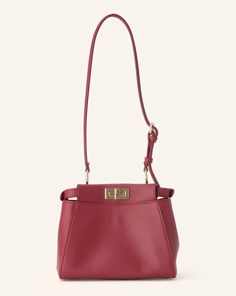 Fendi Handtasche Peekaboo Mini rot Dunkelrot