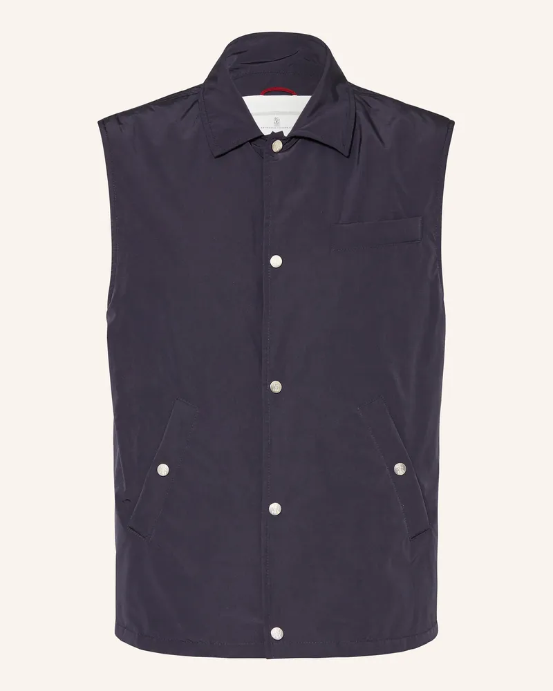 Brunello Cucinelli Weste Dunkelblau