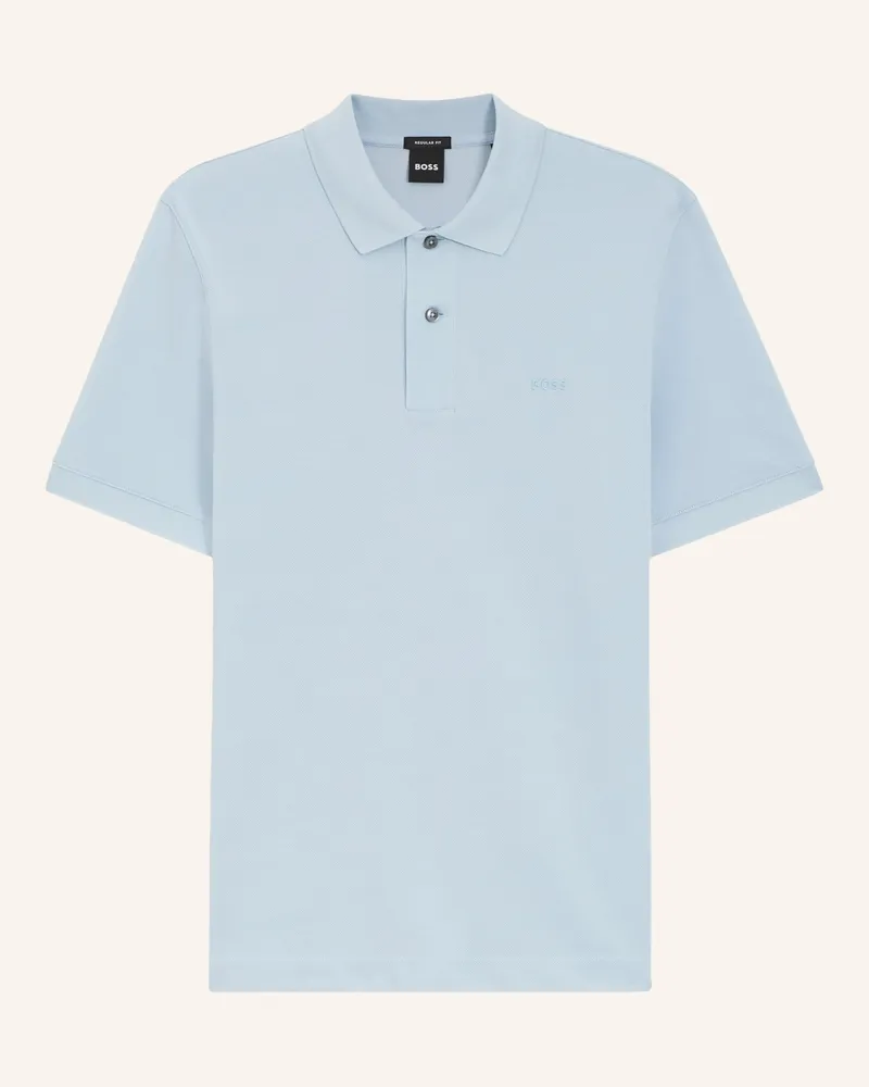 HUGO BOSS Piqué-Poloshirt PALLAS Regular Fit Hellblau