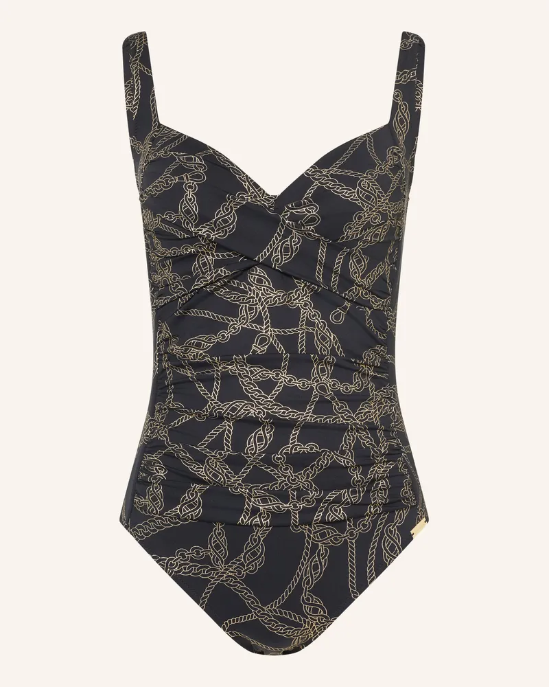 Charmline Shape-Badeanzug Interlace Chains In Wickeloptik schwarz Schwarz