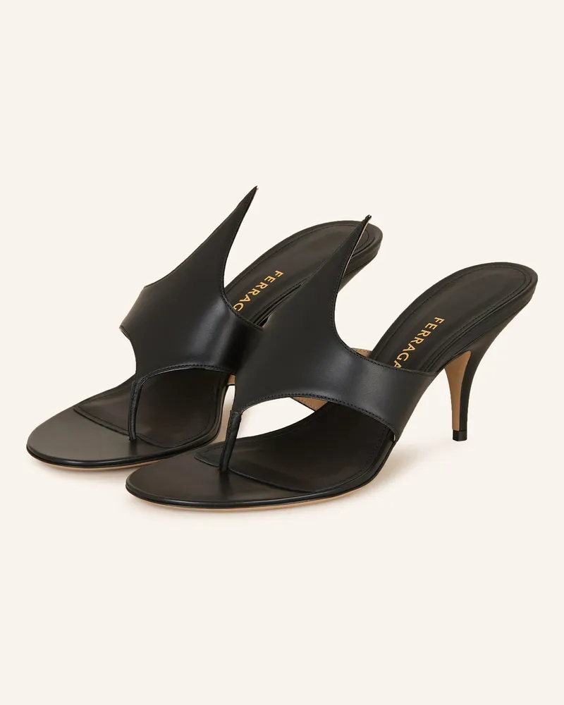 Ferragamo Zehentrenner Schwarz