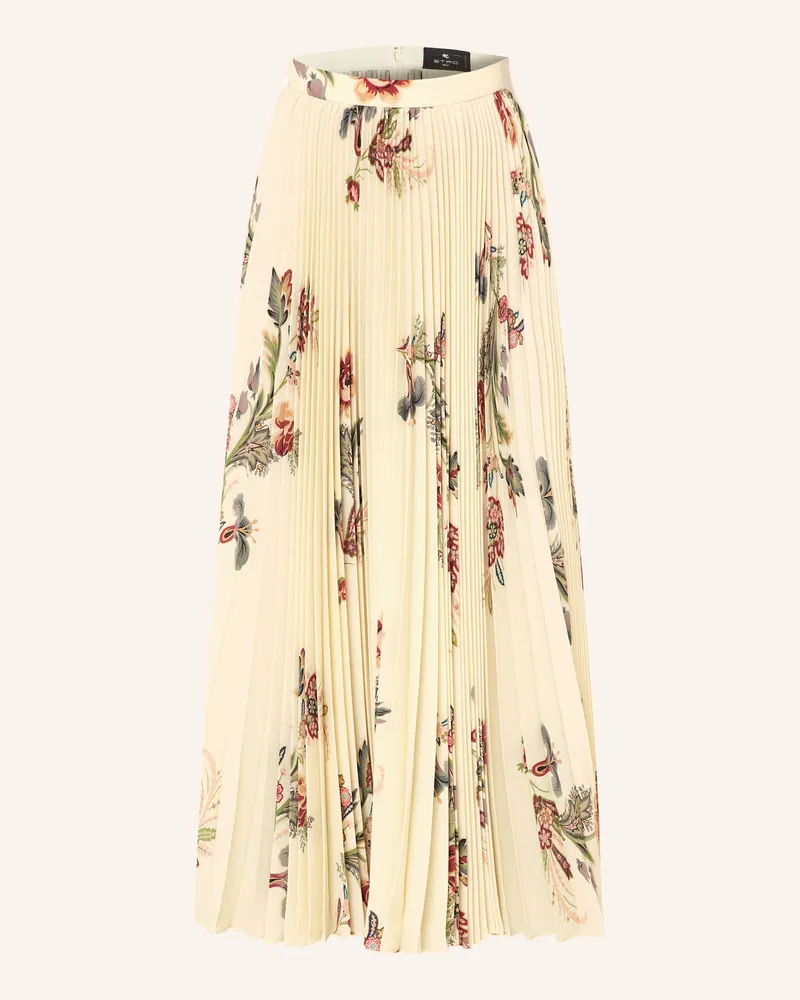 Etro Plisseerock Hellgelb