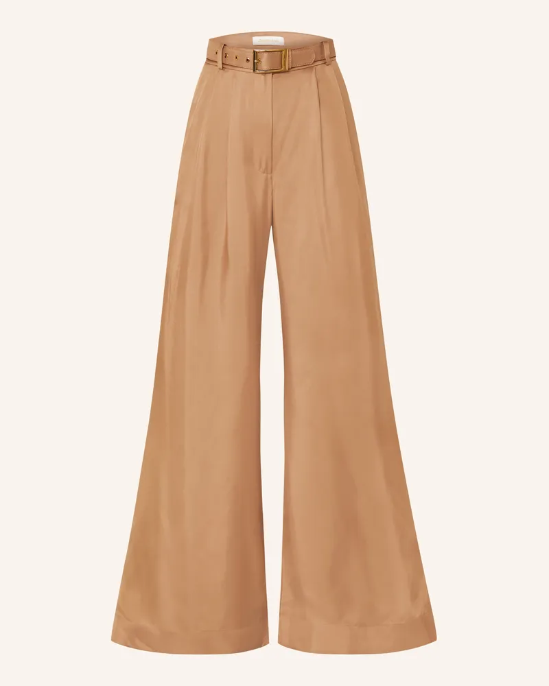 Zimmermann Seidenhose Braun