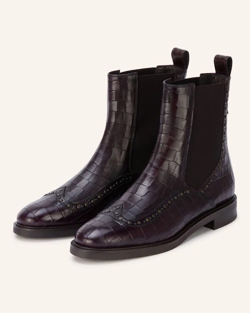 Pertini Chelsea-Boots Mit Nieten rot Dunkelrot