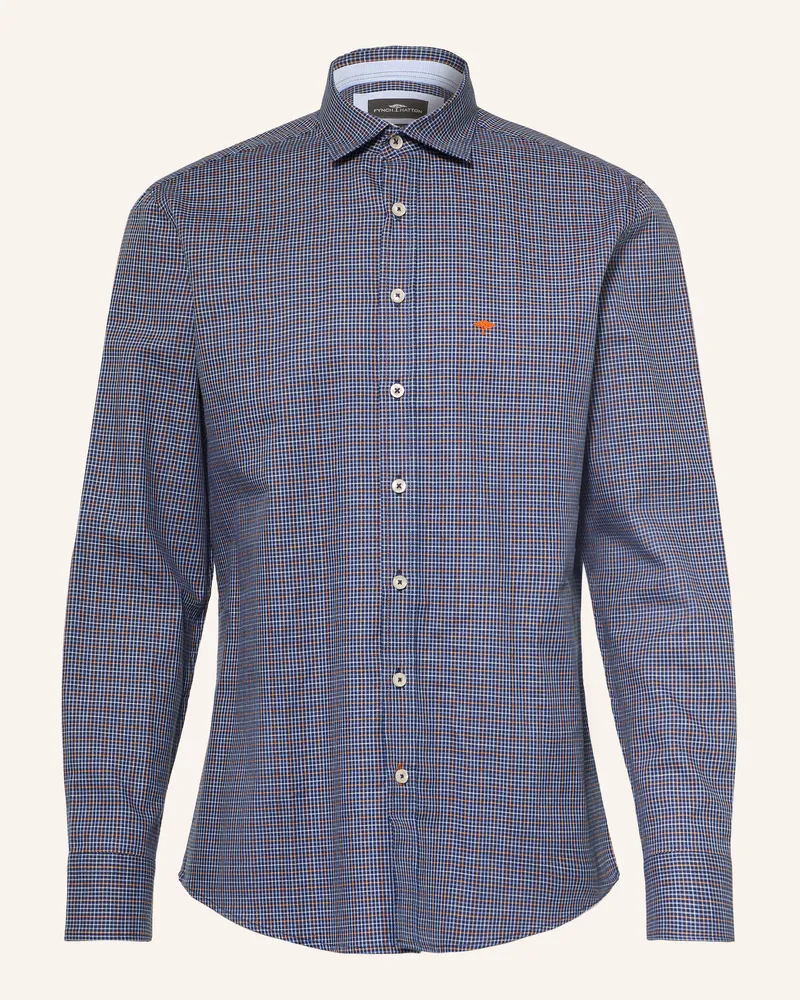 Fynch-Hatton Hemd Regular Fit blau Dunkelblau