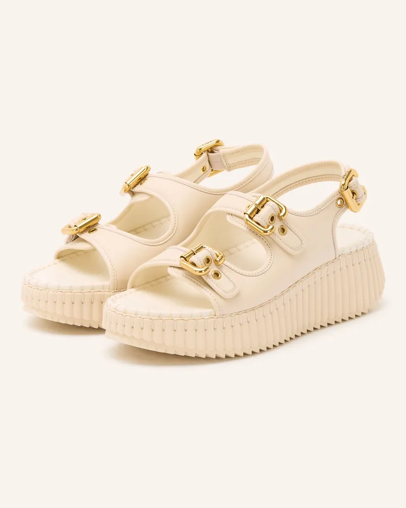 Chloé Wedges Nama weiss 122