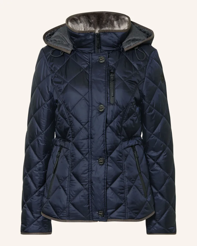 Gil Bret Steppjacke Mit Kunstfell Und Abnehmbarer Kapuze blau Dunkelblau