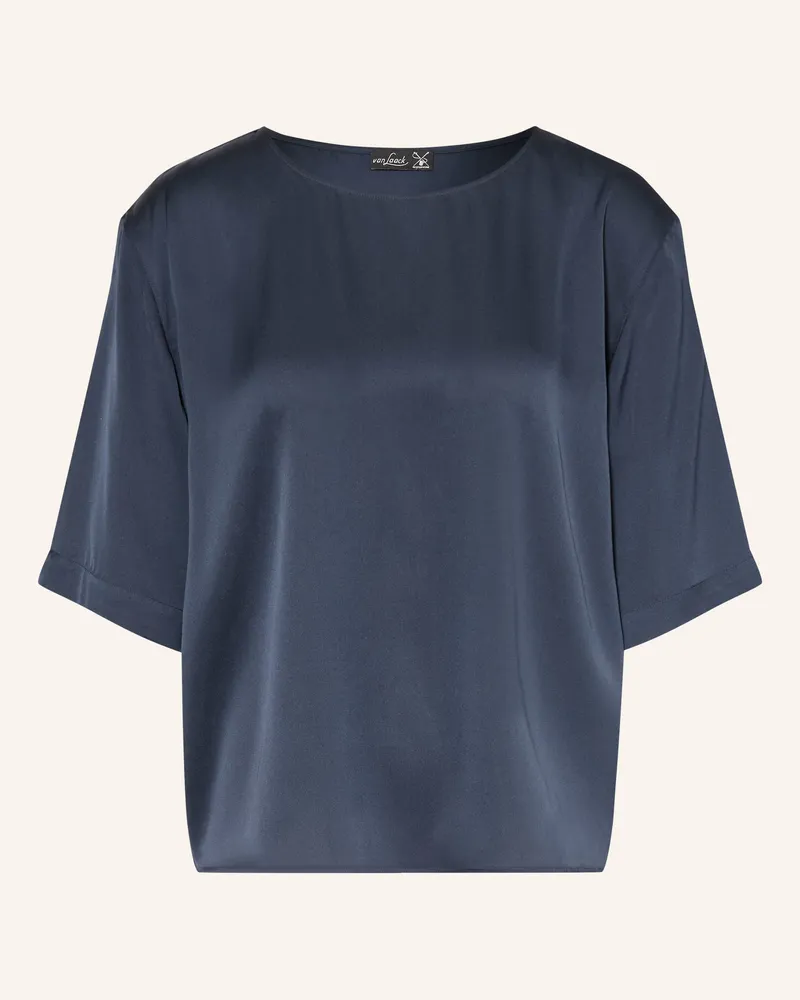 van Laack Blusenshirt VL-TANIRA-XX aus Seide Dunkelblau