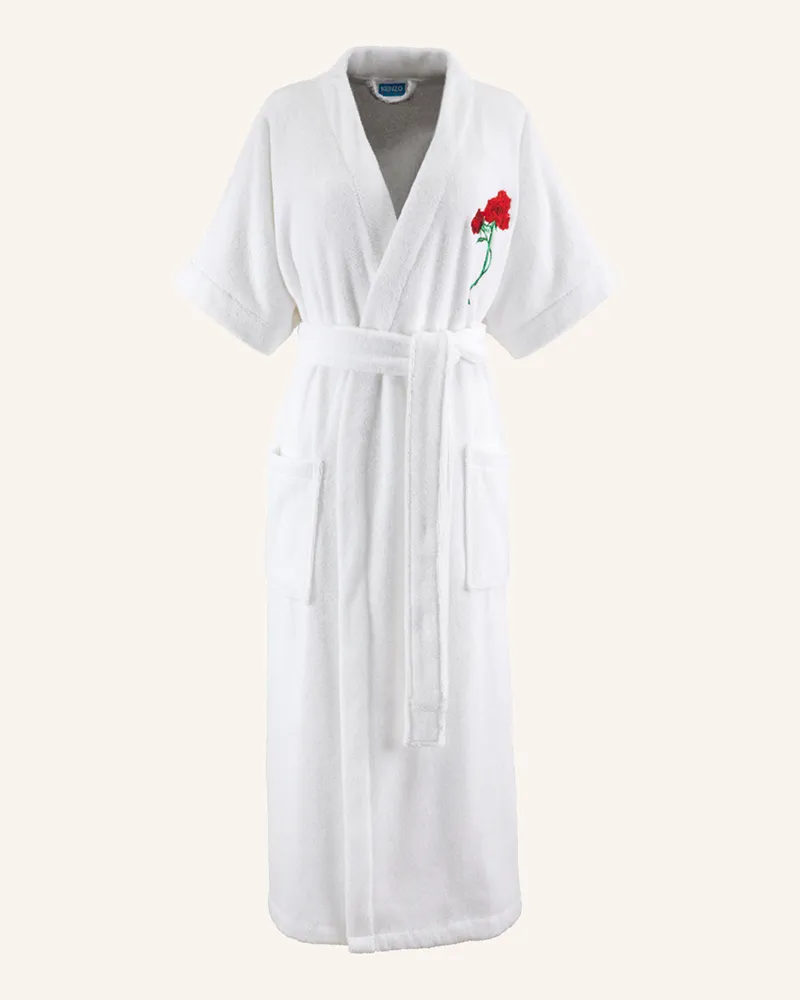 Kenzo Bademantel Kroses weiss Weiss