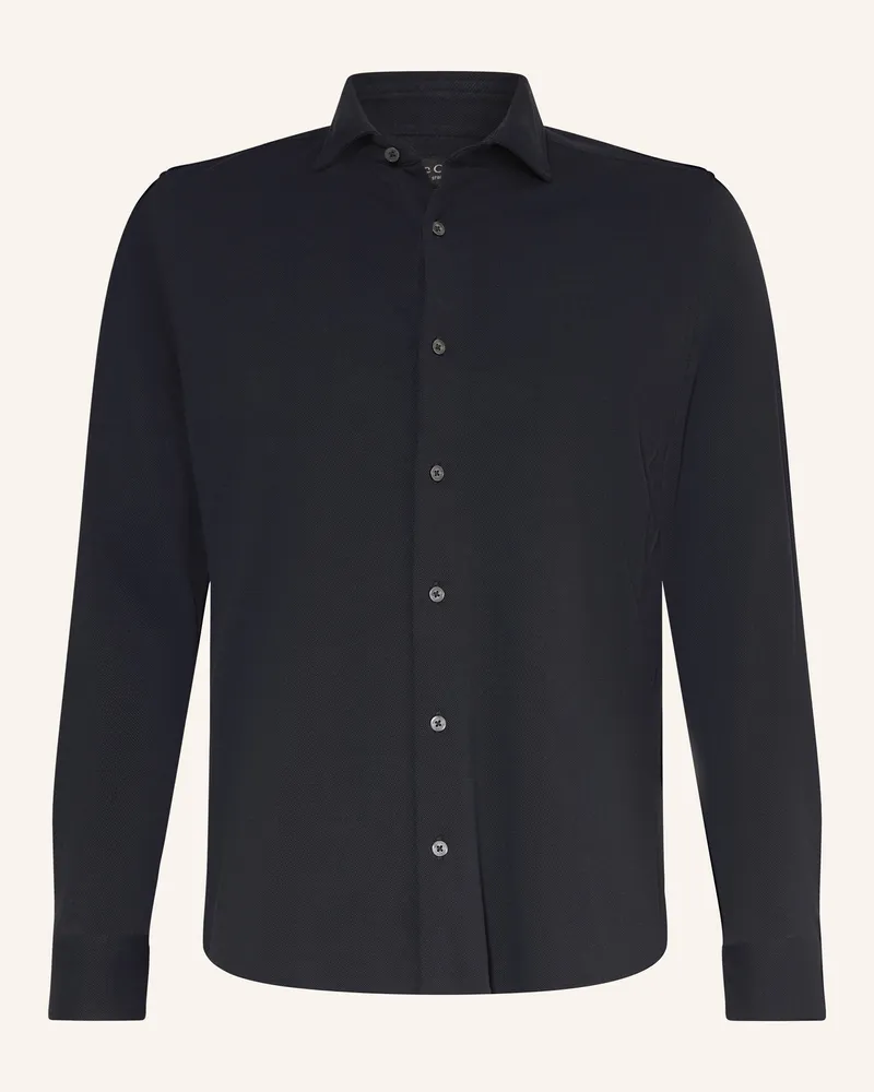 Marc O'Polo Piqué-Hemd Shaped Fit Dunkelblau