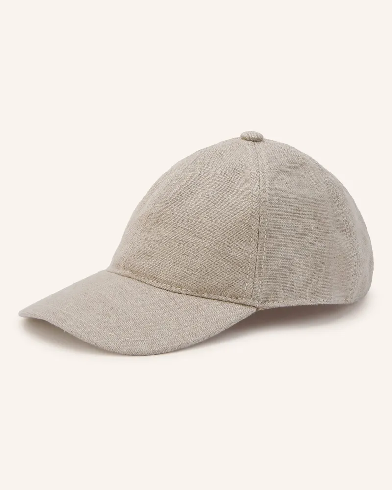 Tiger of Sweden Leinen-Cap Hent weiss Beige