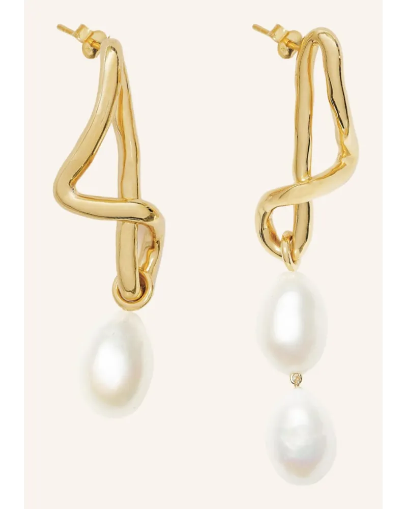 Missoma Ohrringe MOLTEN PEARL DROP by GLAMBOU Gold