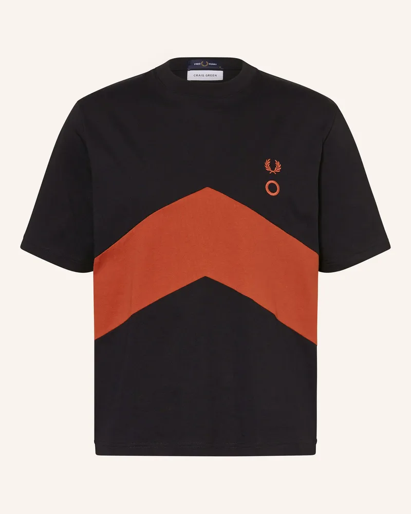 Fred Perry T-Shirt schwarz Schwarz