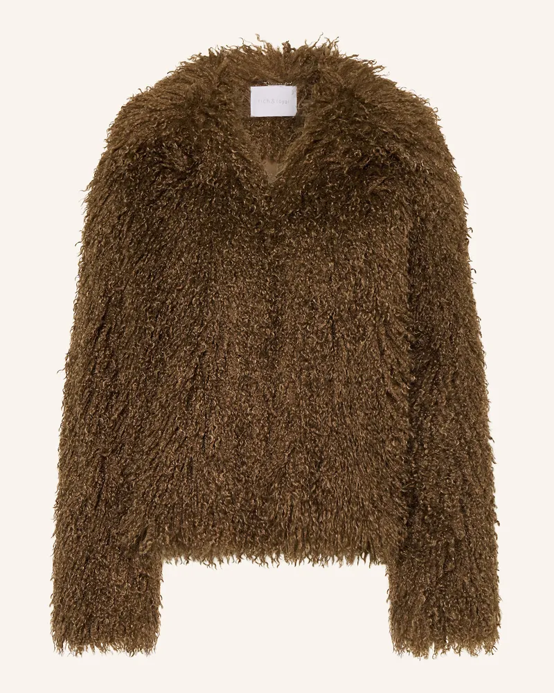 Rich&Royal Kunstfell-Jacke braun Dunkelbraun