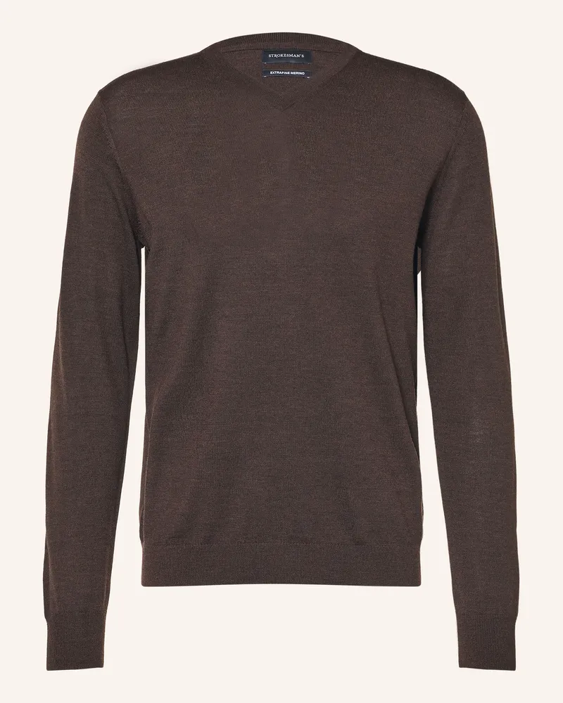 Strokesman's Strokesman Pullover Aus Merinowolle braun Dunkelbraun