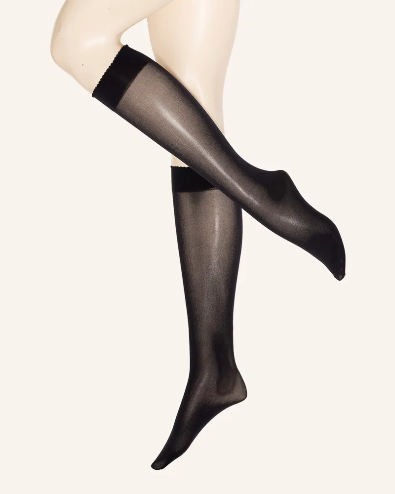 Wolford Fein-Kniestrümpfe Velvet De Luxe blau 5280
