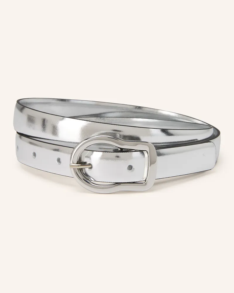 Dorothee Schumacher Ledergürtel MIRROR SHINE Silber