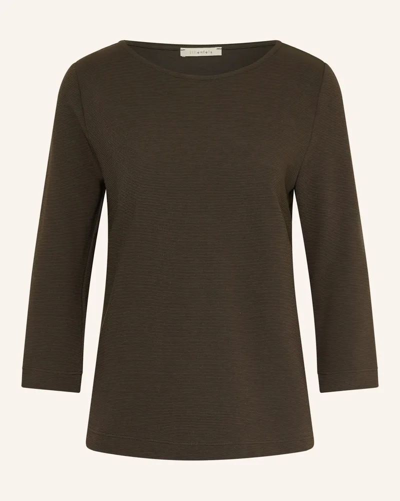 lilienfels Shirt mit 3/4-Arm Dunkelbraun