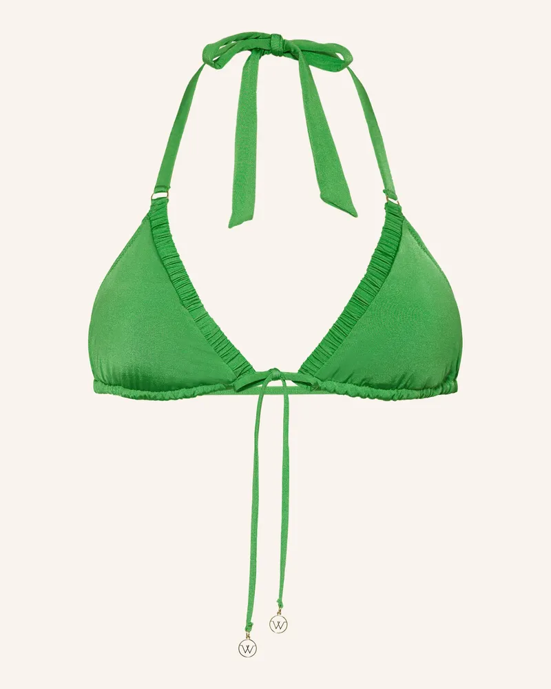 watercult Triangel-Bikini-Top SHIMMERING SOLIDS Grün