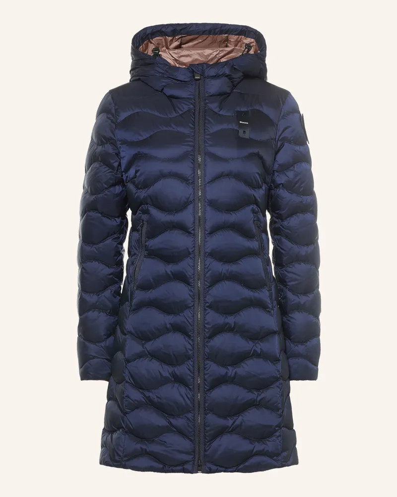 Blauer Daunenjacke Lyne Mit Schmucksteinen blau Dunkelblau