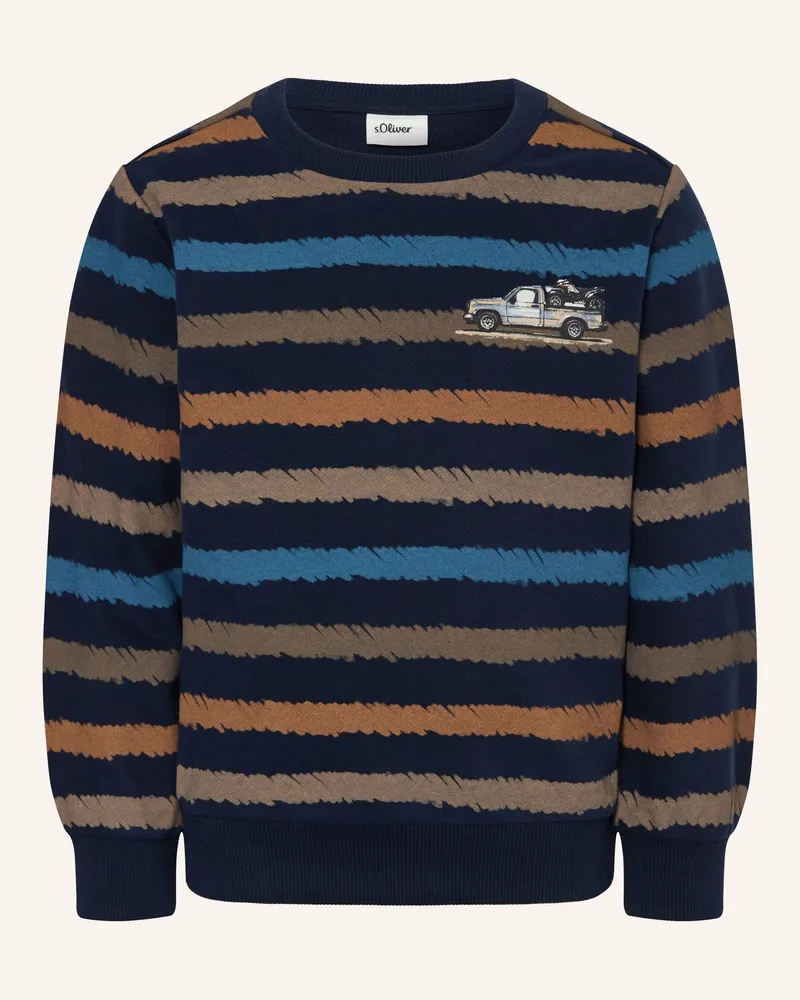 S.Oliver Sweatshirt blau Dunkelblau