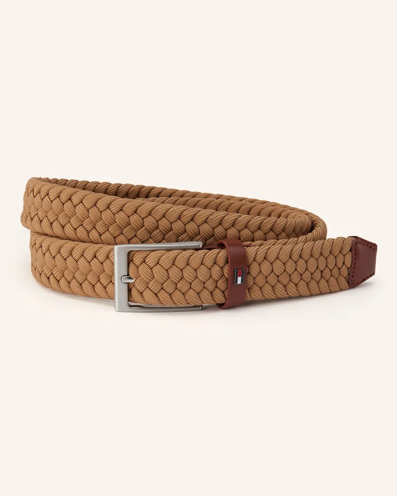 Tommy Hilfiger Flechtgürtel LAYTON Hellbraun