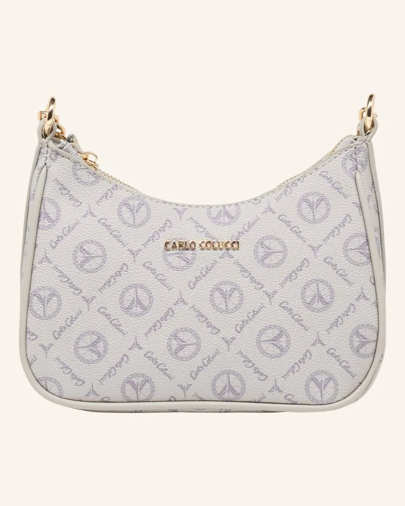 Carlo Colucci Schultertasche Mit Logodruck Del Vecchio grau Hellgrau