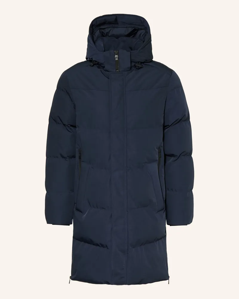 paul Parka Mit Abnehmbarer Kapuze blau Dunkelblau