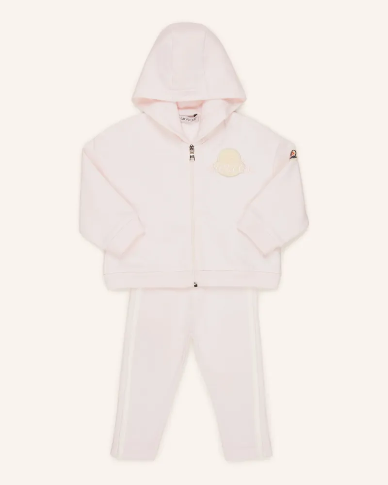 Moncler Set: Sweatjacke Und Sweathose rot Hellrosa