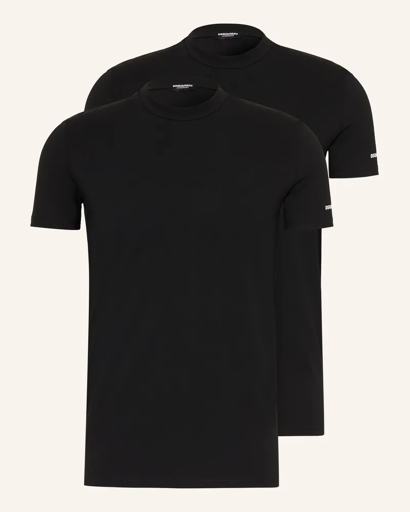 Dsquared2 2er-Pack T-Shirts schwarz Schwarz