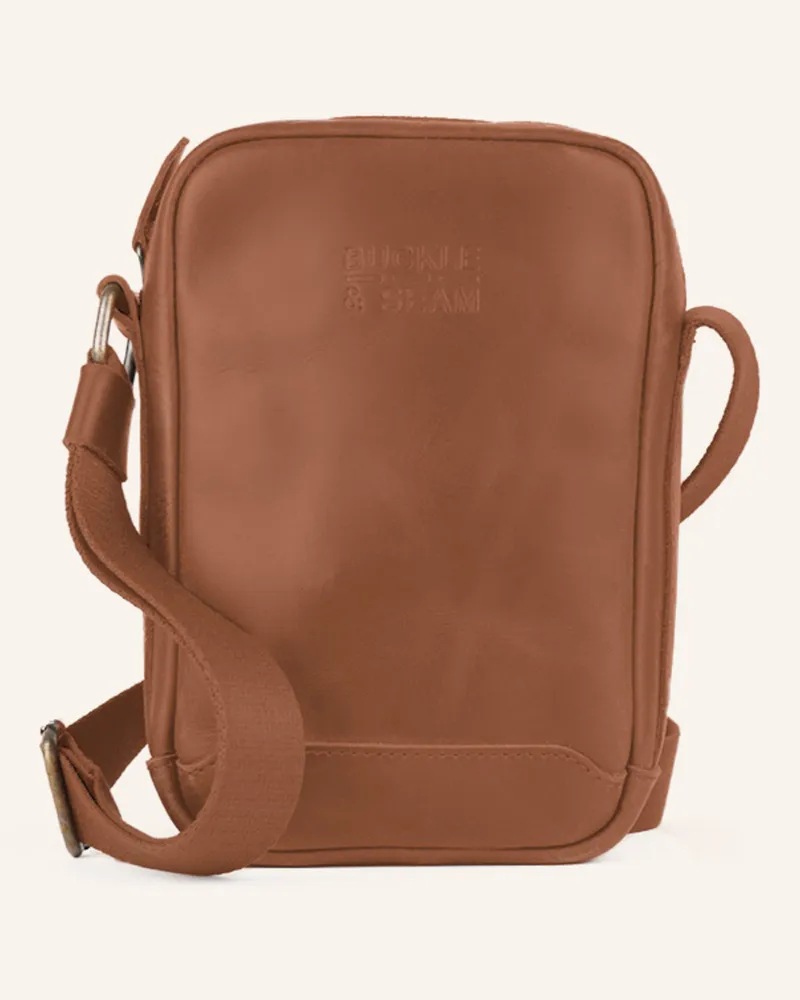 Buckle & Seam Umhängetasche Runner braun Cognac