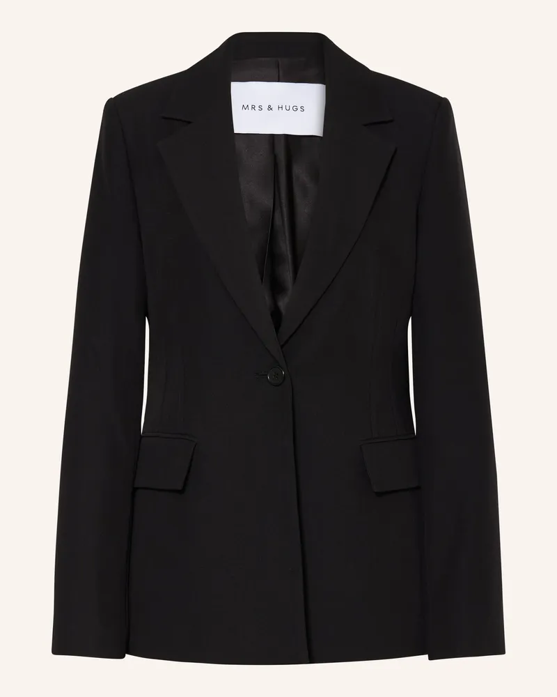 Mrs & HUGS Blazer schwarz Schwarz