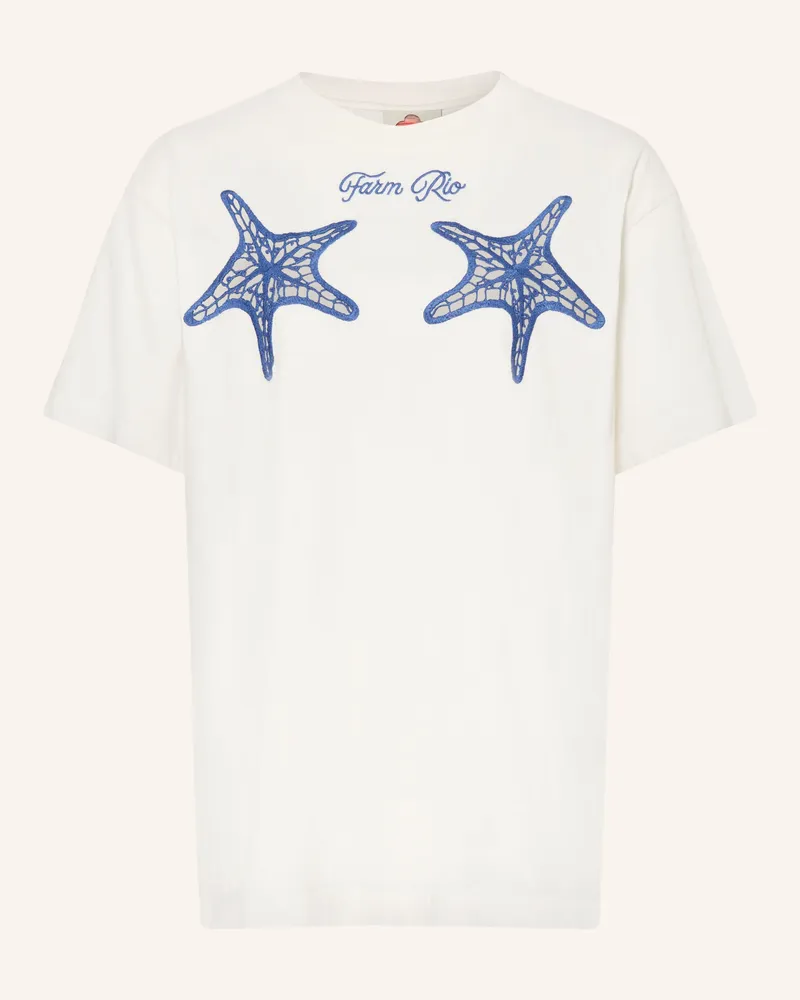 FARM Rio T-Shirt Starfish Mit Lochspitze weiss Weiss