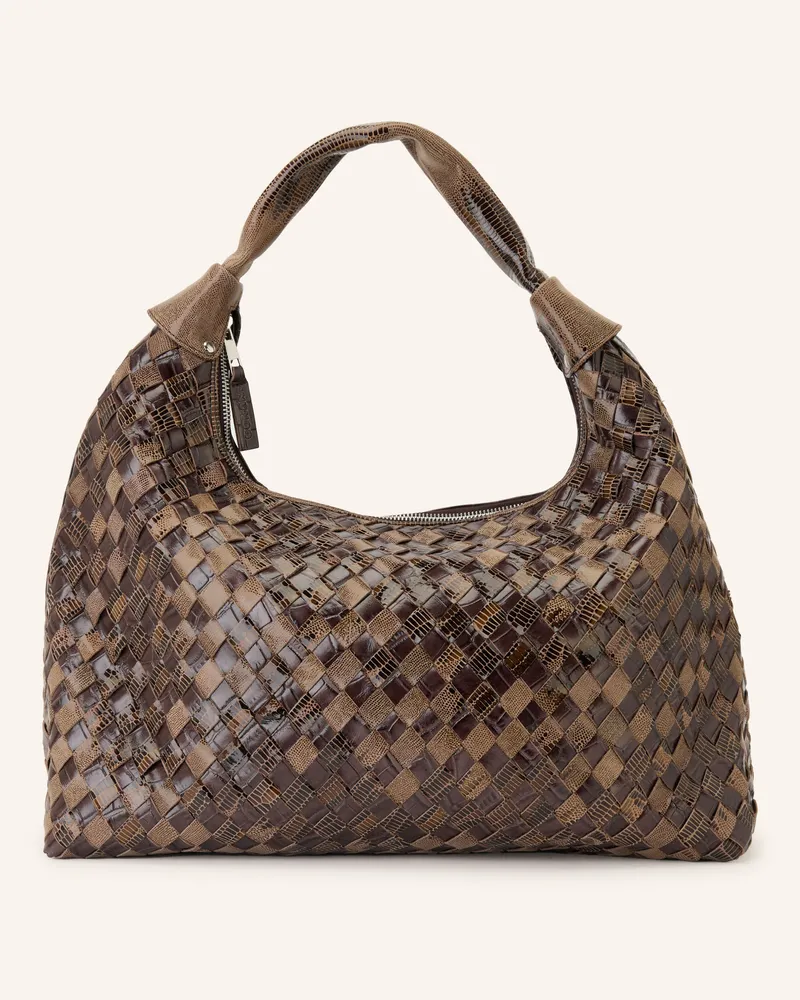 NÚNOO Schultertasche Dandy Large braun Dunkelbraun