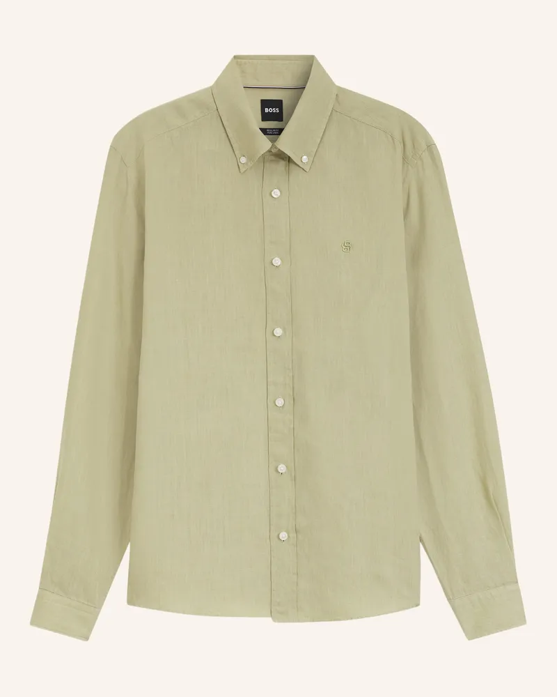 HUGO BOSS Hemd H-Liam-Bd-E-c1-263 Regular Fit gruen Khaki