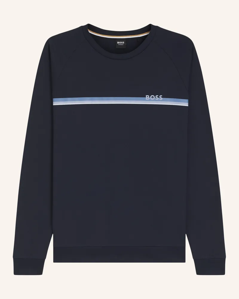 HUGO BOSS Loungewear Oberteil Authentic Sweatshirt Regular Fit blau Dunkelblau