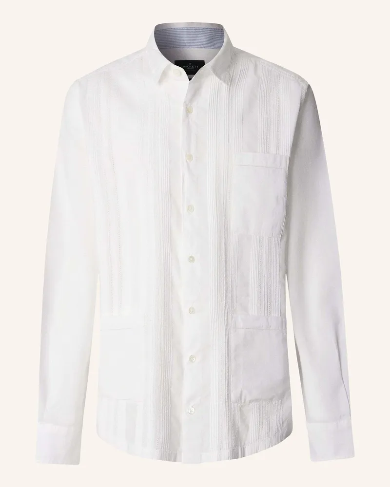 Hackett Freizeithemd Poplin Cruise Ls weiss Weiss