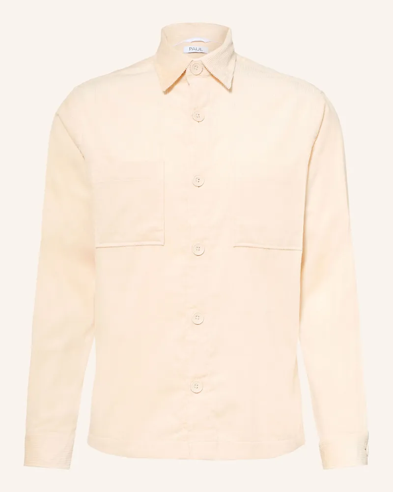 paul Cordhemd Comfort Fit beige Hellbraun