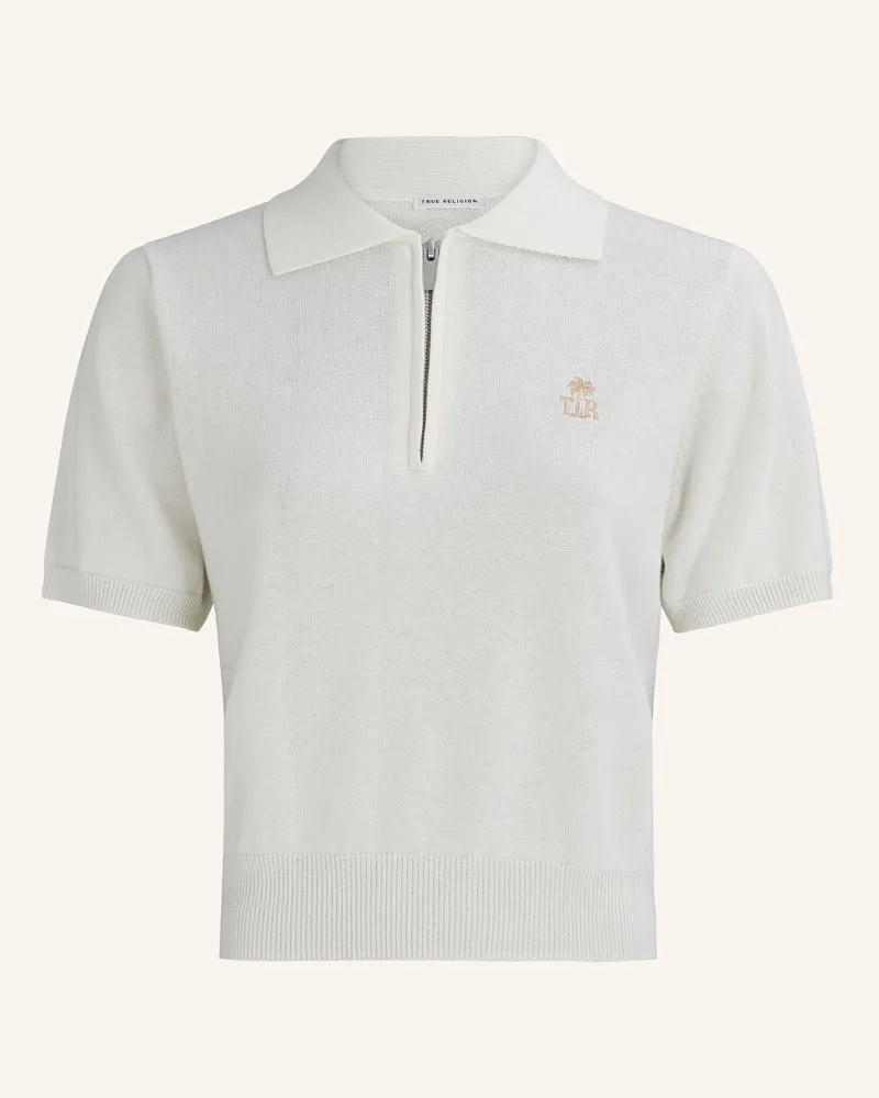 True Religion Poloshirt weiss Weiss