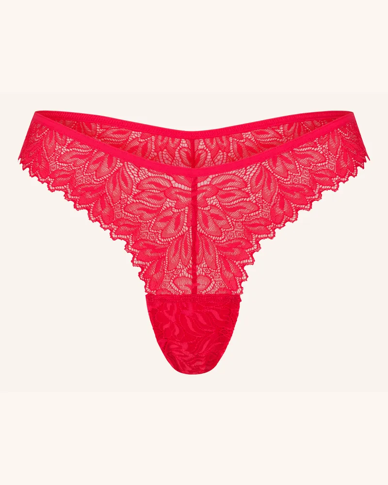 Ehrlich Textil Dreamy Lace Brazil String Aus Nachhaltiger Spitze - Atmungsaktiv rot Rot