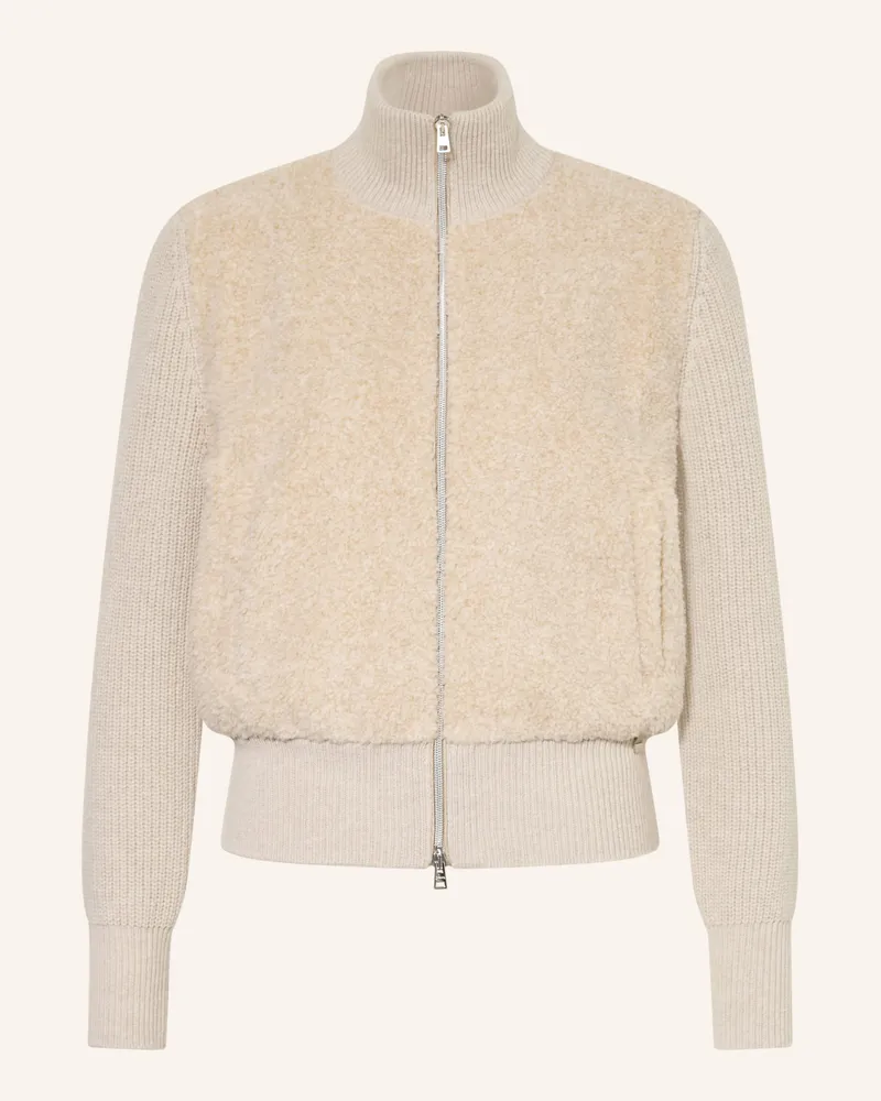 Herno Strickjacke Im Materialmix beige Beige
