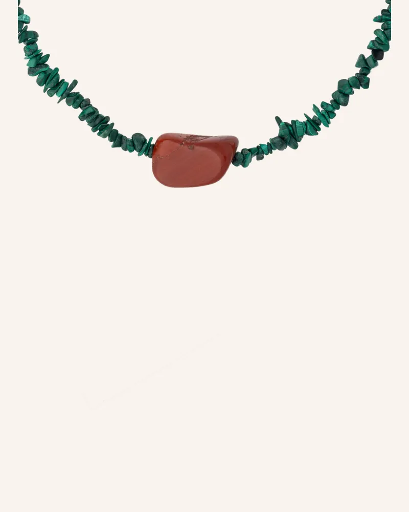 Maximova Jewelry Halskette Jasper gruen Gold