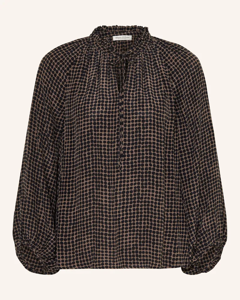 Marc O'Polo Blusenshirt Mit Rüschen braun Schwarz