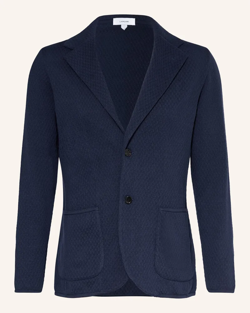 LARDINI Stricksakko Extra Slim Fit blau Dunkelblau