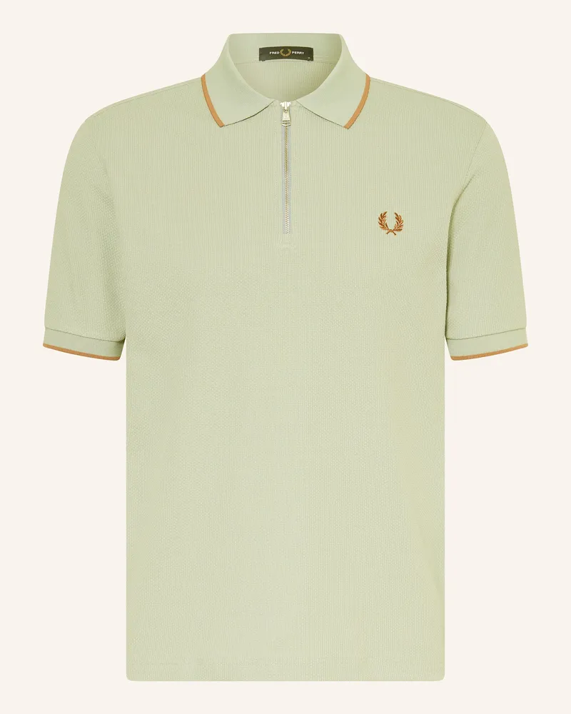 Fred Perry Piqué-Poloshirt Blaugrau